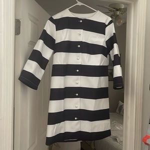 Striped coat dress